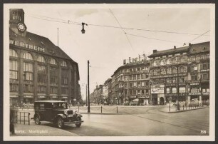 Ansichtskarte Straßenkreuzung mit Auto, Moritzplatz