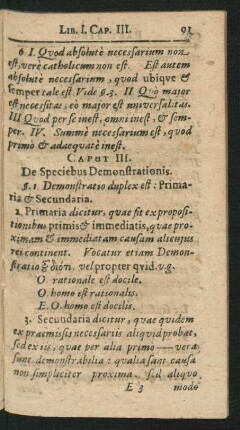 Caput III. De Speciebus Demonstrationis.