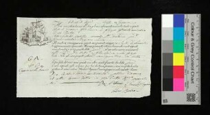Frachtbrief (italienisch), 1823, Genua