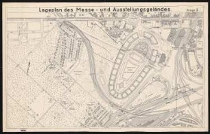 Messegelände, Berlin-Charlottenburg: Lageplan 1:2000 (Anlage II), mit schem. Grundriss