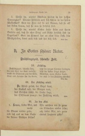 D. In Gottes schöner Natur