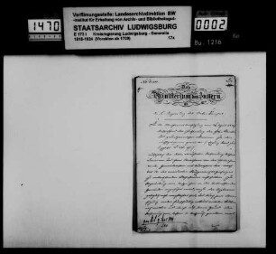 Bereinigung des Gemeindeverbandes: Zuteilung der Staats- und grundherrlichen Domänen zu Gemeindemarkungen