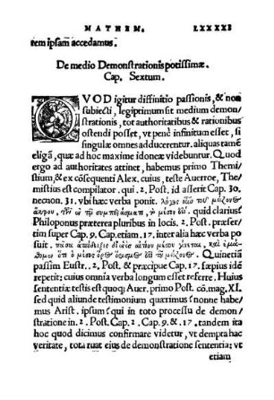 De medio Demonstrationis potissimæ. Cap. Sextum.