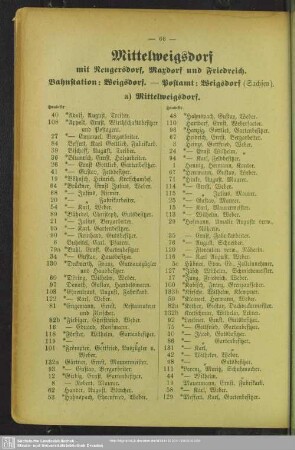 Mittelweigsdorf mit Neugersdorf, Maxdorf und Friedreich