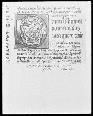 Petrus Lombardus, Commentarius in Psalmos — Initiale D, Folio 35verso