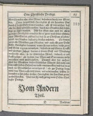 Vom Andern Theil