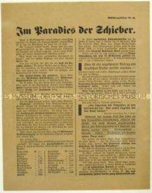 Antisemitisches Flugblatt der Deutschen Erneuerungs-Gemeinde