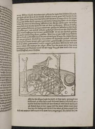 Das Netz des Jägers, mit Schildkröte, Rabe, Hirsch, Maus ; (Kapitel IV: Von der Taube und von treuen Gefährten).