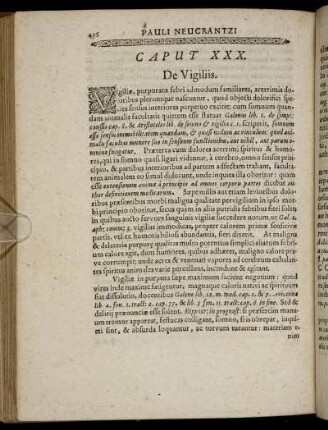 Caput XXX. De Vigiliis.