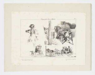 Karabiniers und Kanoniere, Blatt 62 der Folge "Croquis par divers artistes"