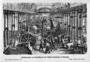 Maschinensaal im Etablissement von Richard Hartmann in Chemnitz