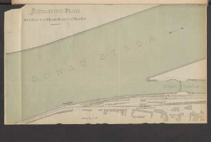 Situations-Plan der Anlage des Schwimmthores bei Nussdorf.