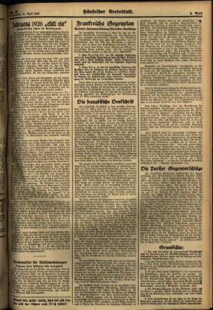 Zweite Ausgabe vom Samstag, den 11. April 1936.