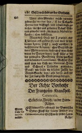 Der Achte Vorbothe Der Frantzosen-Kranckheit.