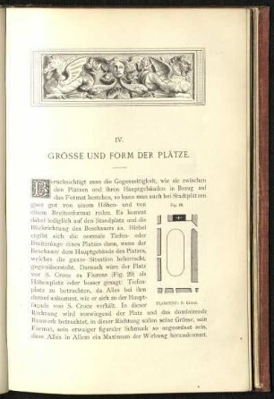 IV. Grösse und Form der Plätze
