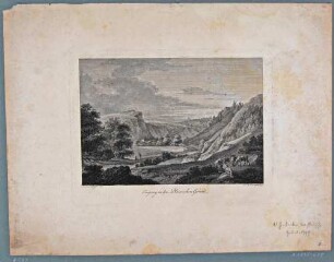 Der Eingang in den Plauenschen Grund vom Dorf Plauen nach Süden, aus Beckers Plauenschem Grund 1799