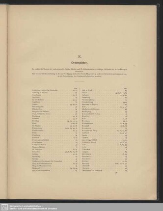 IX. Ortsregister