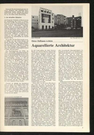 Aquarellierte Architektur