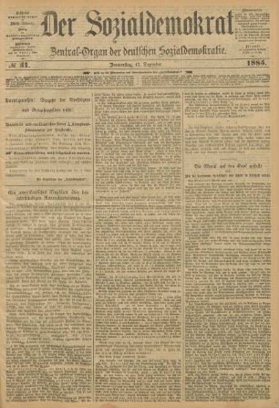 No 51. Donnerstag, 17. Dezember 1885.
