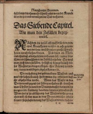 Das Siebende Capitel. Wie man den Zufällen begegnen soll