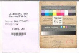 Entnazifizierung Otto Luecke , geb. 25.10.1905 (Spediteur)