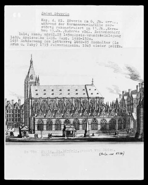 Paris, Saint-Séverin, Ansicht von Süden