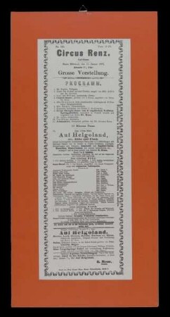 Circus Renz, Berlin, 1892