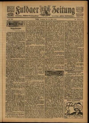 Dritte Ausgabe vom Samstag, den 30. Mai 1903.