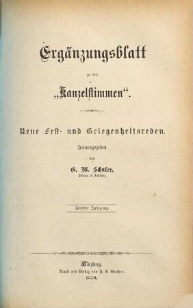 Neue Fest- und Gelegenheitsreden. 2. 1880