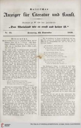 Nro. 12 (13. September)