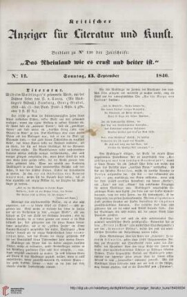 Nro. 12 (13. September)
