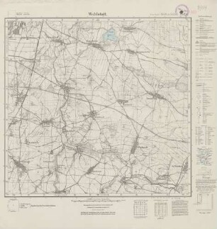 4863 (alte Nr.: 2823) Wahlstatt, Meßtischblatt (4cm - Karte)