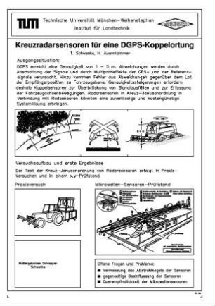 Kreuzradarsensoren für eine DGPS-Koppelortung