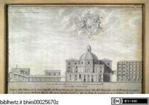 Entwurf der Sakristei für Sankt Peter und Canonica, Ansicht und Schnitt