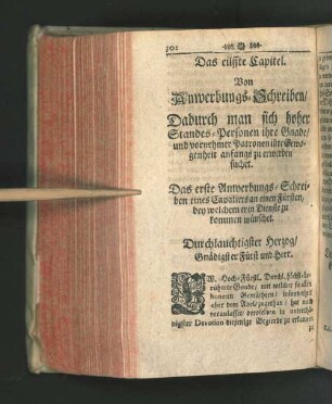 Das eilffte Capitel. Von Anwerbungs-Schreiben/...
