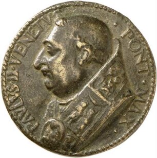 Medaille von Cristoforo di Geremia auf Papst Paul II., 1464-71