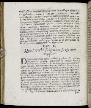 Cap. III. Quod morbi subjectum proprium complectitur.