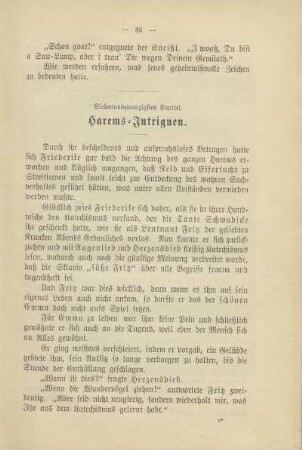 Siebenundzwanzigstes Kapitel. Harems-Intriguen