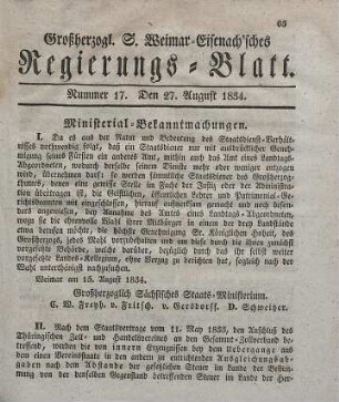 Nr. 17 : 27. August 1834
