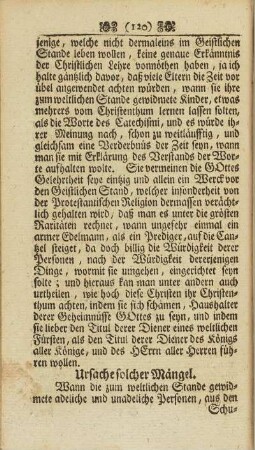 Ursache solcher Mängel