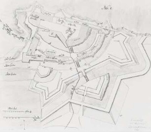 Pirna, Festung Sonnenstein, Grundriss, 1719