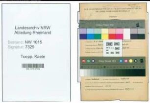 Entnazifizierung Kaete Toepp , geb. 03.04.1909 ()