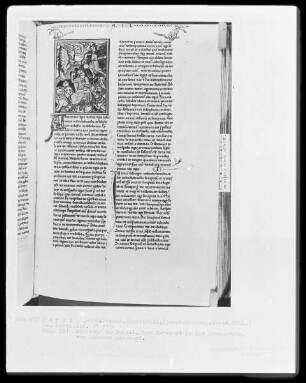 Heisterbacher Bibel — Daniel wird in der Löwengrube von Habakuk gespeist, Folio 361recto