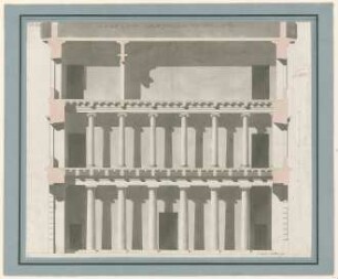 Fischer, Carl von; München; Marstall und Pagerie - Pagerie im Vestibül (Schnitt)