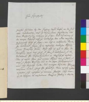 Brief von Bülow, Caroline Mathilde von an Goethe, Johann Wolfgang von