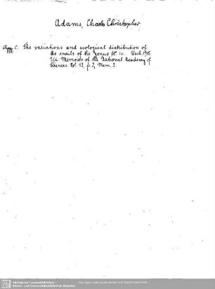 Adams, Charles Christopher