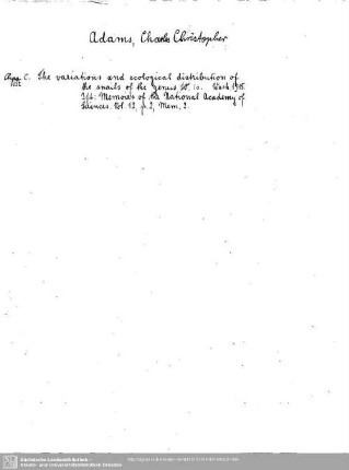 Adams, Charles Christopher