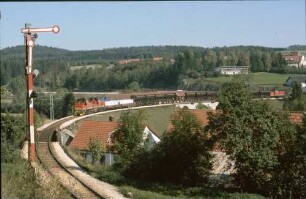 Lok Baureihe V 150 Gammertingen Viadukt Einfahrsignal