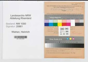 Entnazifizierung Heinrich Wiehen, geb. 13.06.1895 (Verkaeufer)