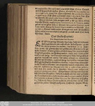 Das fünffte Capittel/ Von Kranckheiten und Sterben
